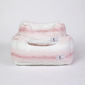 Cashmere Dog Bed in Pink Angora