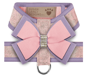 Susan Lanci Glitzerati Tinkie Harness with French Lavender and Double Bow