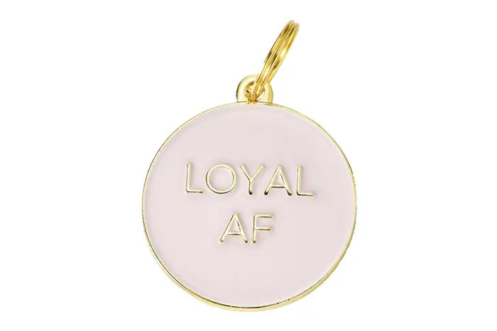 Loyal AF Pet ID Tag in Pink