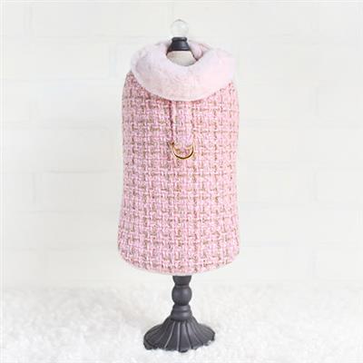 CC Tweed Dog Coat in Pink