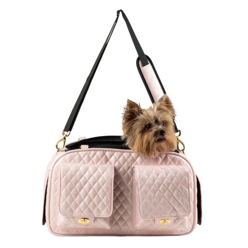 Marlee 2 Pink Quilted- Carriers - Luxury Carriers Posh Puppy Boutique