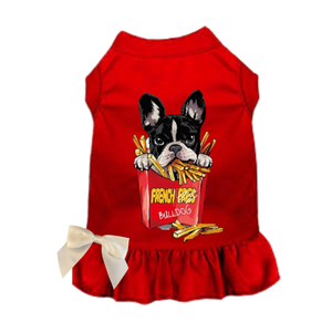 Frenchie- Fries Dress in Red