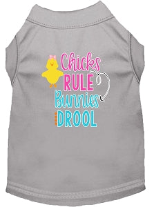 Chicks Rule Screen Print Dog Shirt in Many Colors