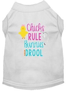 Chicks Rule Screen Print Dog Shirt in Many Colors