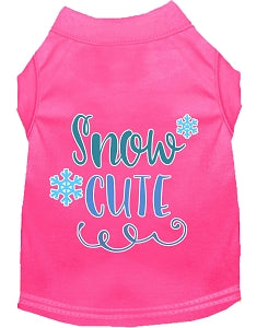 Snow Cute Screen Print Dog Shirt- in Many Colors