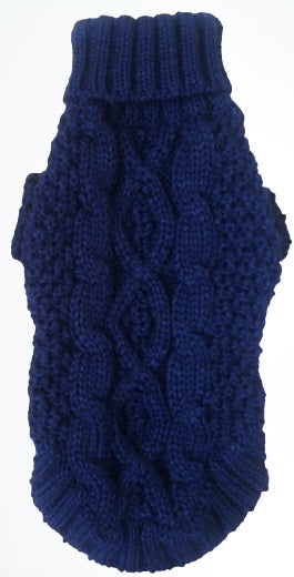 Irish Knit Sweater in Blueberry