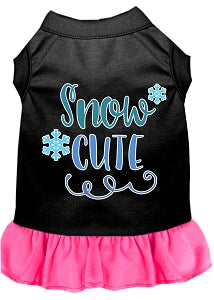 Snow Cute Screen Print Dog Dress in Many Colors
