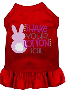Shake Your Cotton Tail Screen Print Dog Dress in Many Colors