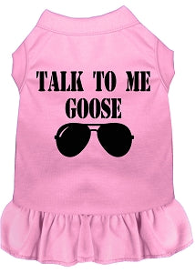 Talk to me Goose Screen Print Dog Dress in Many Colors