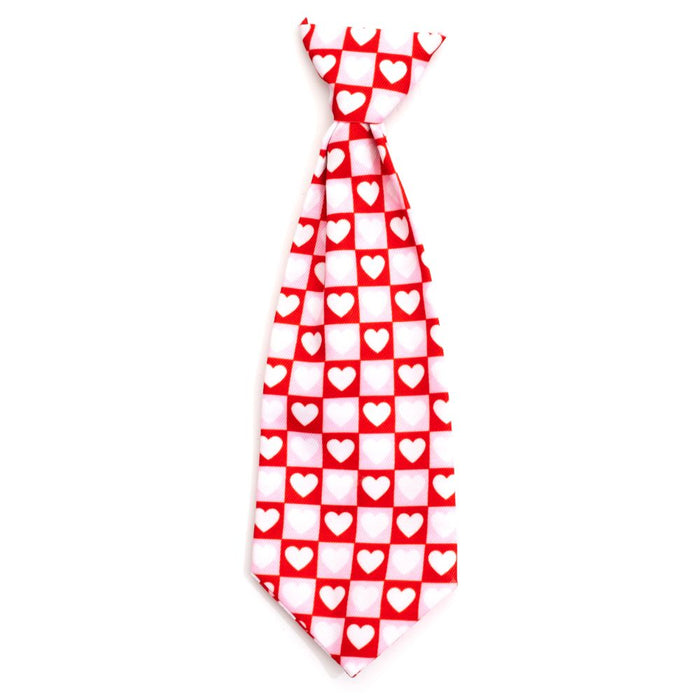 Colorblock Hearts Neck Tie