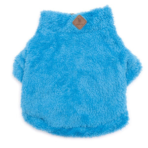 Turquoise Solid Fleece Quarter Zip Pullover