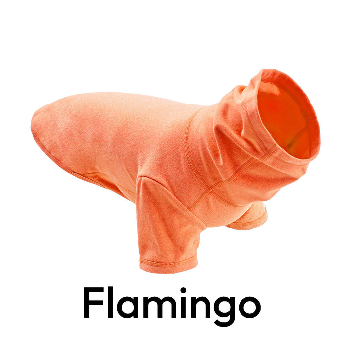 Turtle Neck Microfiber Stretch Fleece in Flamingo