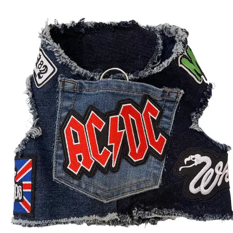 Upcycled Denim Rocker Harness- AC/DC