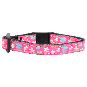 Pink Butterfly Cat Safety Collar