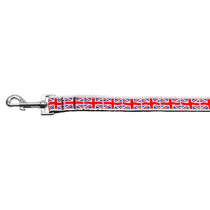 Tiled Union Jack (uk Flag) Nylon Ribbon Dog Leash