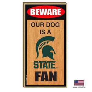 Michigan State Spartans Wood Sign