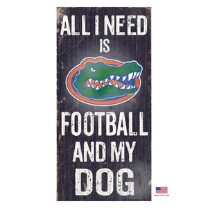 Florida Gators Distressed Football And My Dog Sign