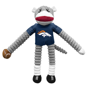 Denver Broncos Sock Monkey Pet Toy