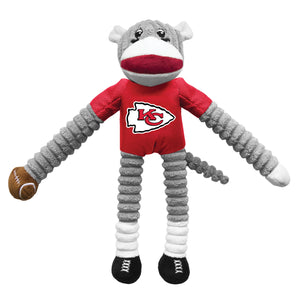 Kansas City Chiefs Sock Monkey Pet Toy