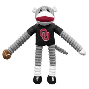 Oklahoma Sooners Sock Monkey Pet Toy