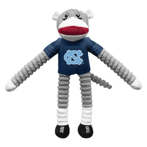 North Carolina Tarheels Sock Monkey Pet Toy