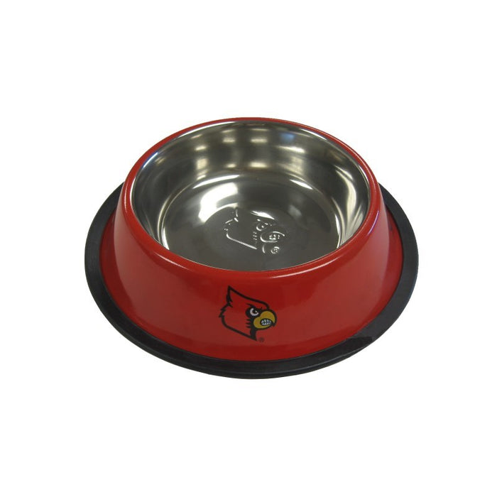 Louisville Cardinals Stainless Steel Pet Bowl