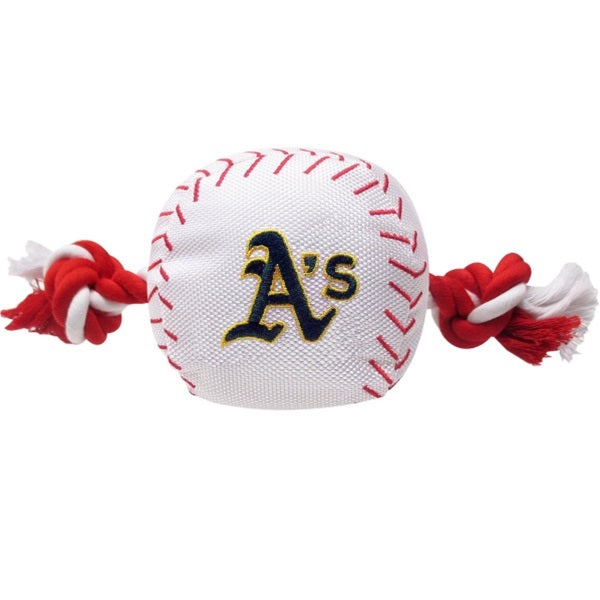Oakland A's Nylon Baseball Rope Tug Toy