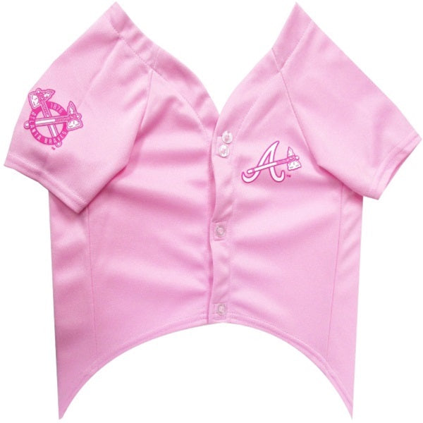 Atlanta Braves Pink Pet Jersey - Medium