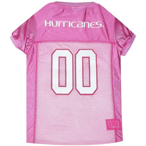 Miami Hurricanes Pink Pet Jersey