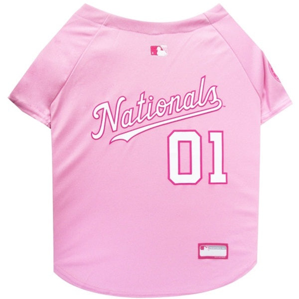 Washington Nationals Pink Pet Jersey