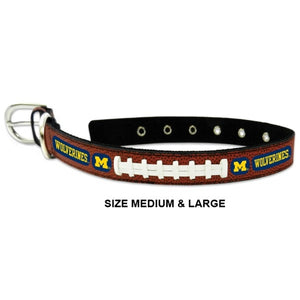 Michigan Wolverines Leather Football Collar