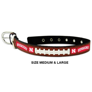Nebraska Huskers Leather Football Collar