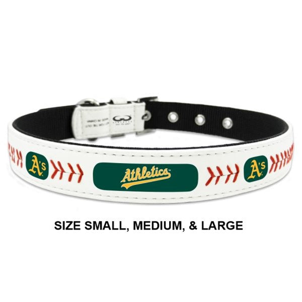 Oakland A's Leather Baseball Collar