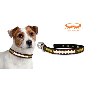 Green Bay Packers Leather Football Collar