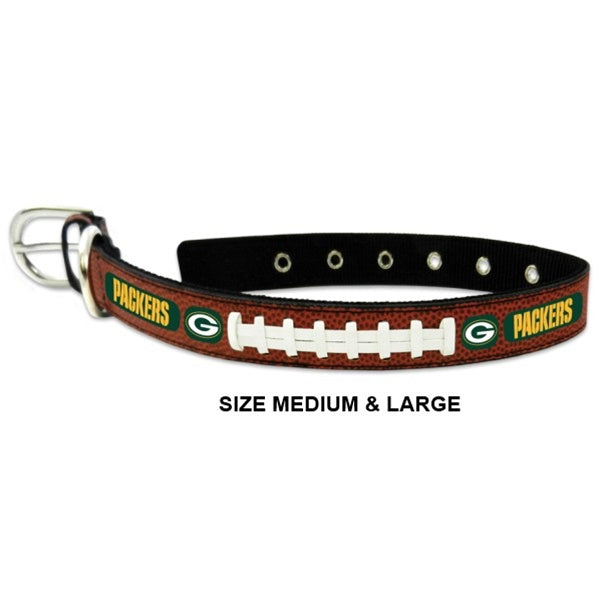 Green Bay Packers Leather Football Collar