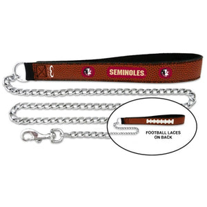 Florida State Seminoles Leather And Chain Leash