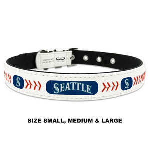 Seattle Mariners Classic Leather Baseball Collar