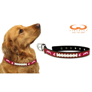 Wa State Cougars Classic Leather Football Collar