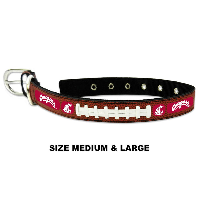 Wa State Cougars Classic Leather Football Collar