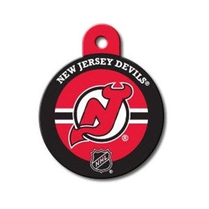 New Jersey Devils Large Circle Id Tag