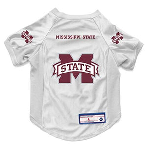 Mississippi State Bulldogs White Pet Stretch Jersey