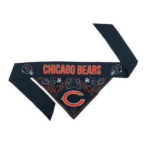 Chicago Bears Pet Reversible Paisley Bandana