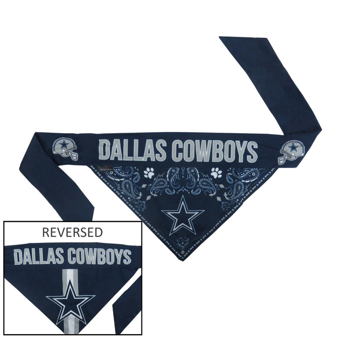 Dallas Cowboys Pet Reversible Paisley Bandana