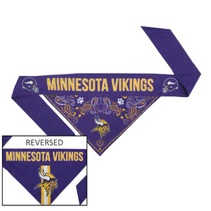 Minnesota Vikings Pet Reversible Paisley Bandana