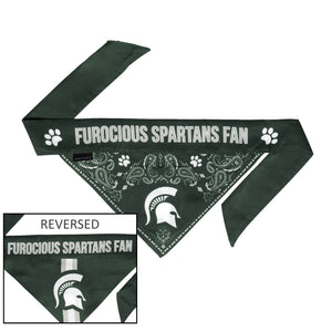 Michigan State Spartans Pet Reversible Paisley Bandana