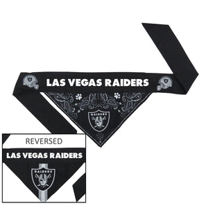 Las Vegas Raiders Pet Reversible Paisley Bandana
