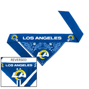 Los Angeles Rams Pet Reversible Paisley Bandana