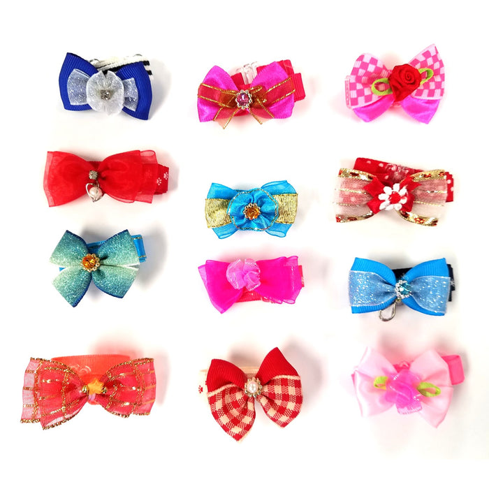 Ribbon Bow Collar (assorted Colors), 12-pack