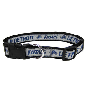 Detroit Lions Silver Pet Collar By Pets First