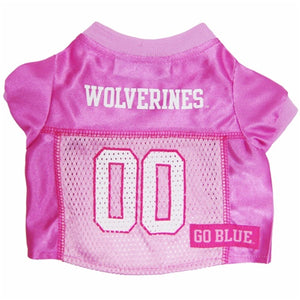 Michigan Wolverines Pink Dog Jersey